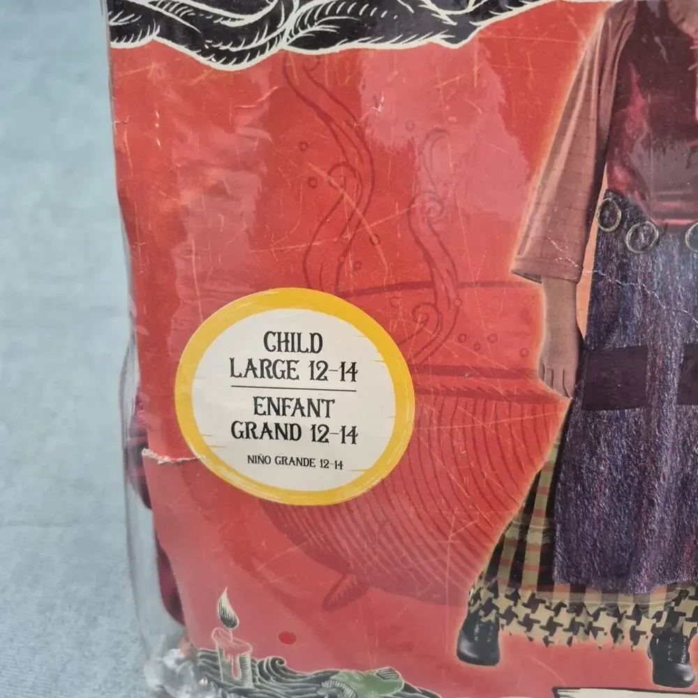 Hocus Pocus Mary Sanderson Costume Halloween Child Large 12-14 NEW Disney - Picture 2 of 9
